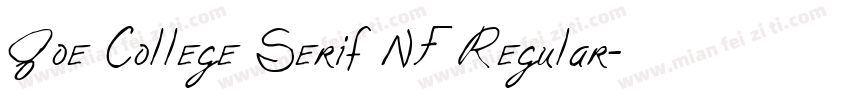 Joe College Serif NF Regular字体转换